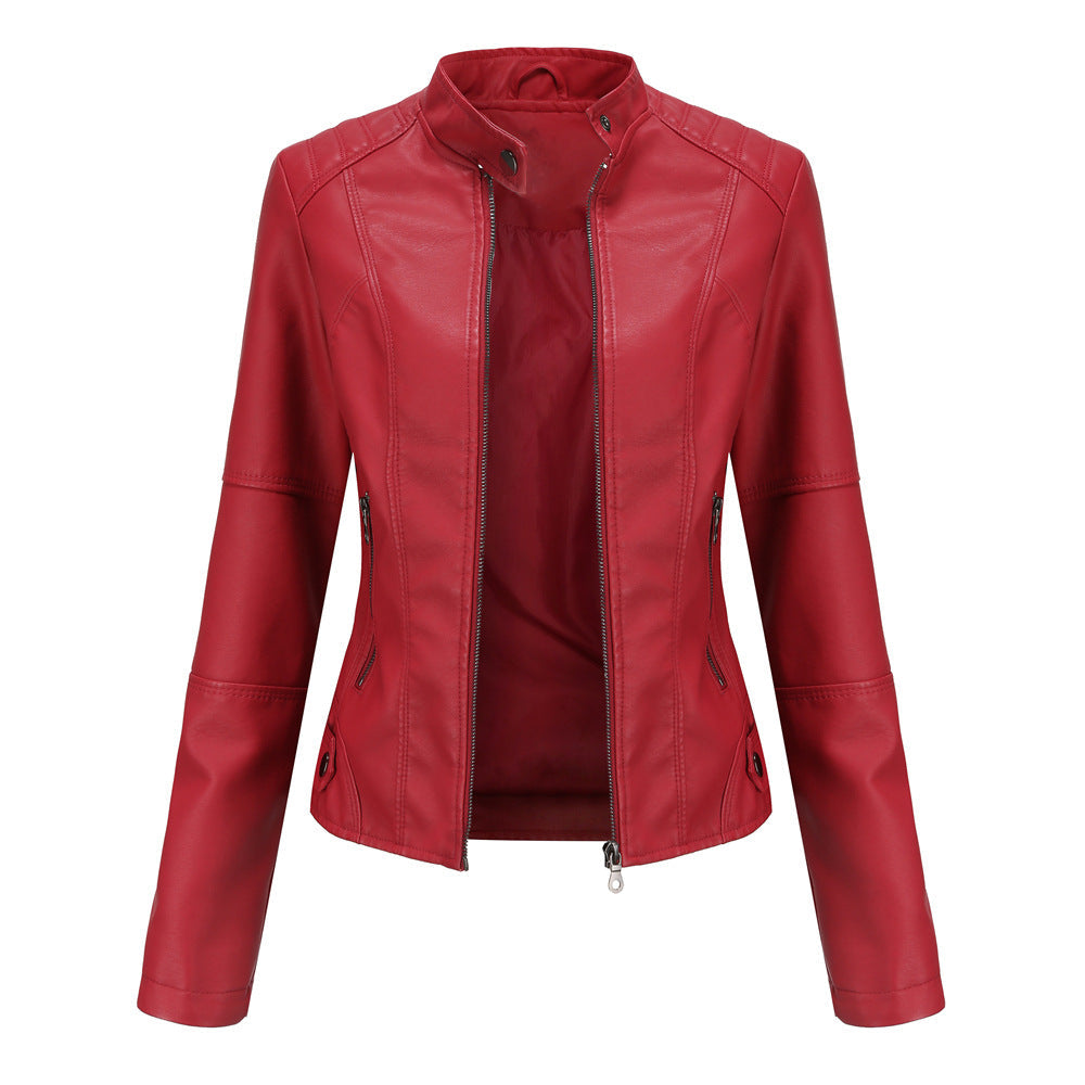 Claudia – Bikerjacke mit Stehkragen