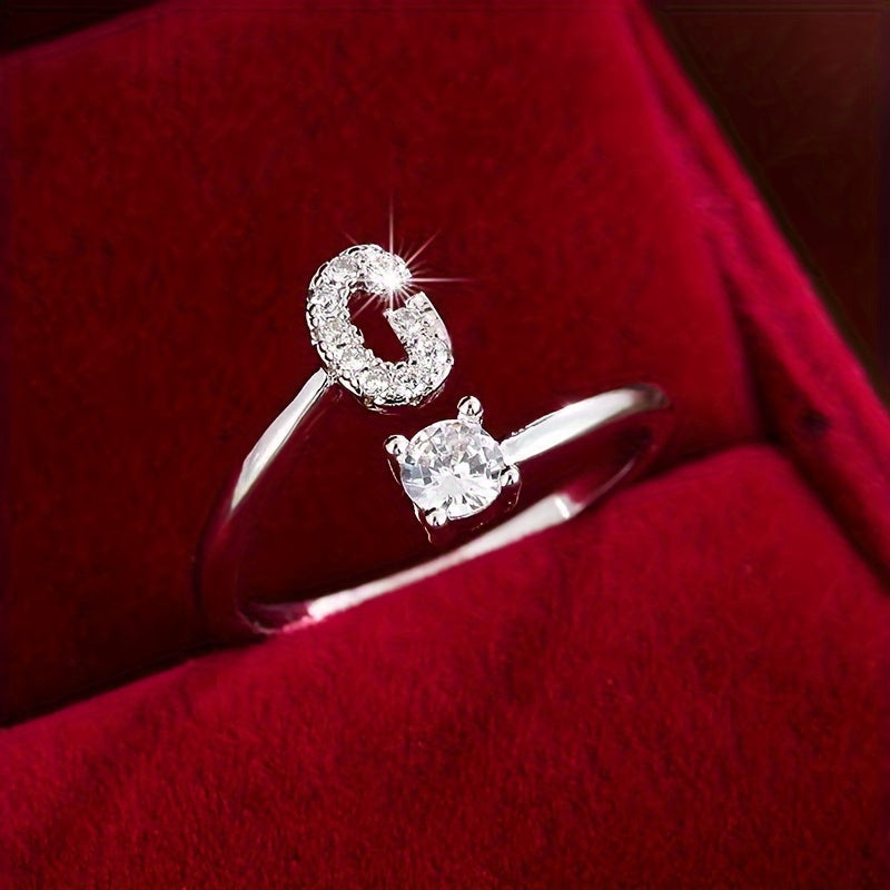 Nova – Stilvoller offener Ring mit Initiale