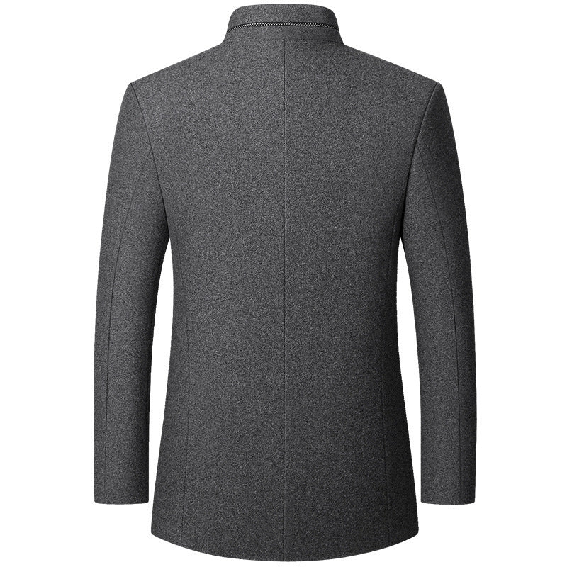 Carlos - Eleganter Wollmantel mit Knöpfen für Herren