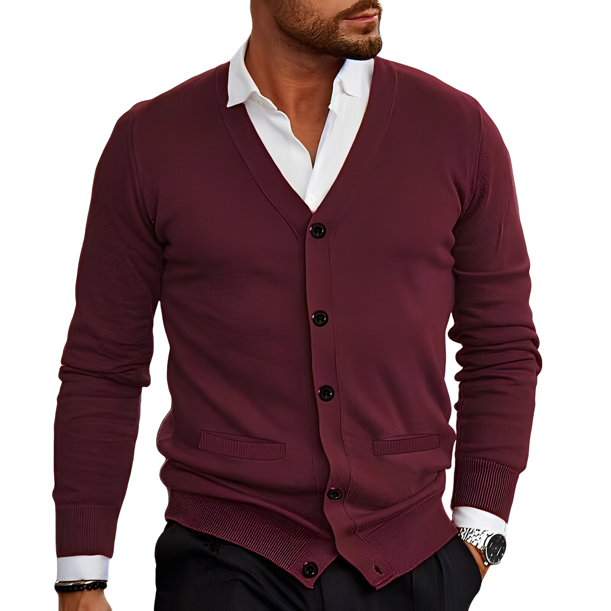 Holden - Komfortable und warme Knopfjacke