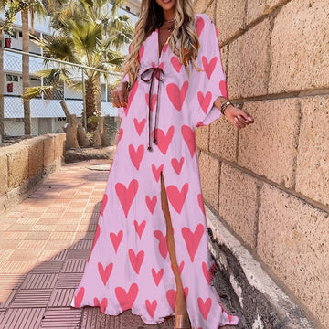 Elizabeth - Stilvolles, unregelmäßiges Maxikleid für Damen