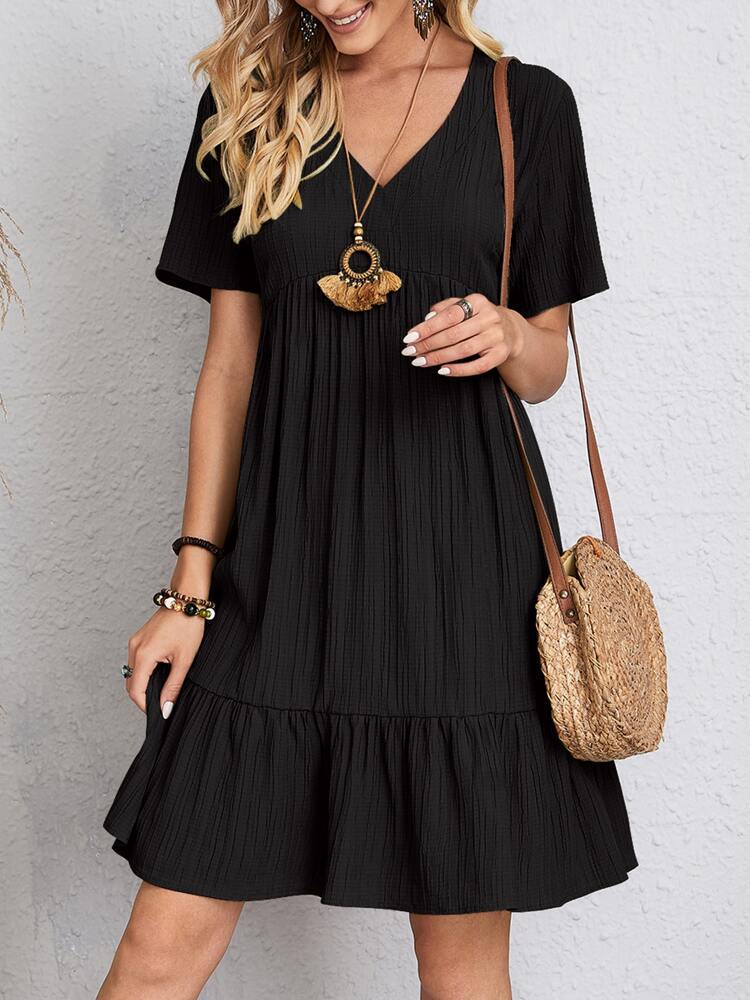 Rosie - Klassisches Kleid mit V-förmigem Ausschnitt
