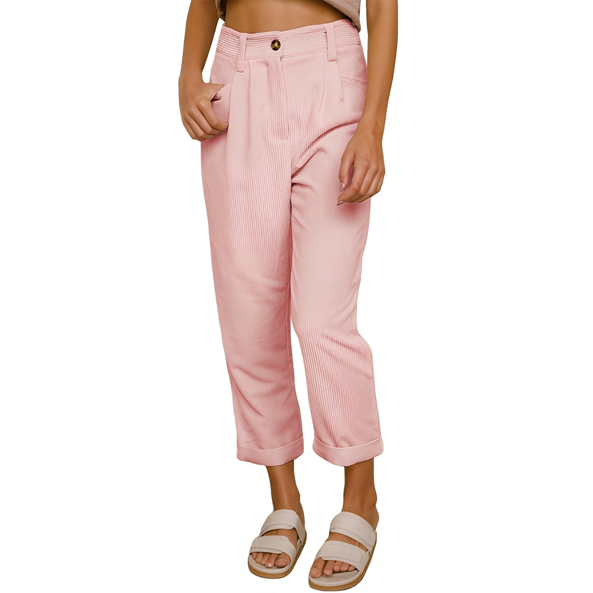 Hannah - Angenehme Damen-Cordhose mit hoher Taille