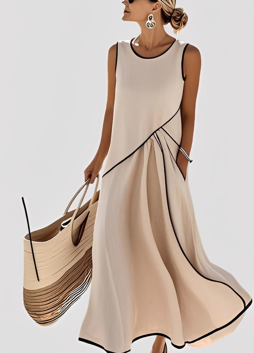 Mabel - Elegantes, lässig geschnittenes Damen-Maxikleid