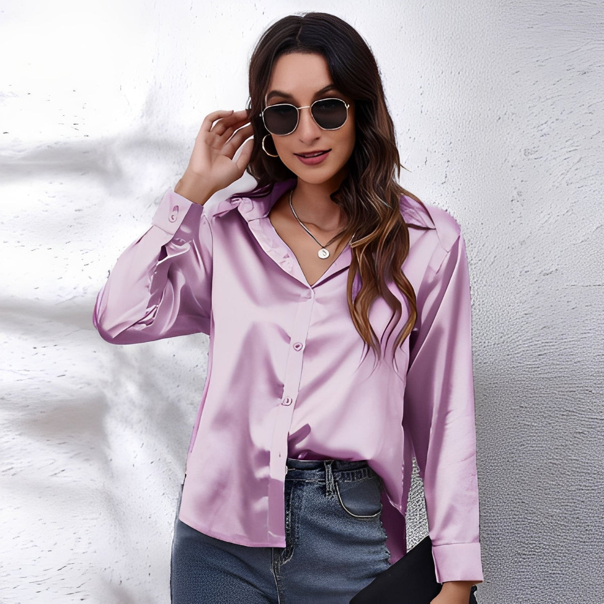 Haylee - Luftige und glänzende Bluse