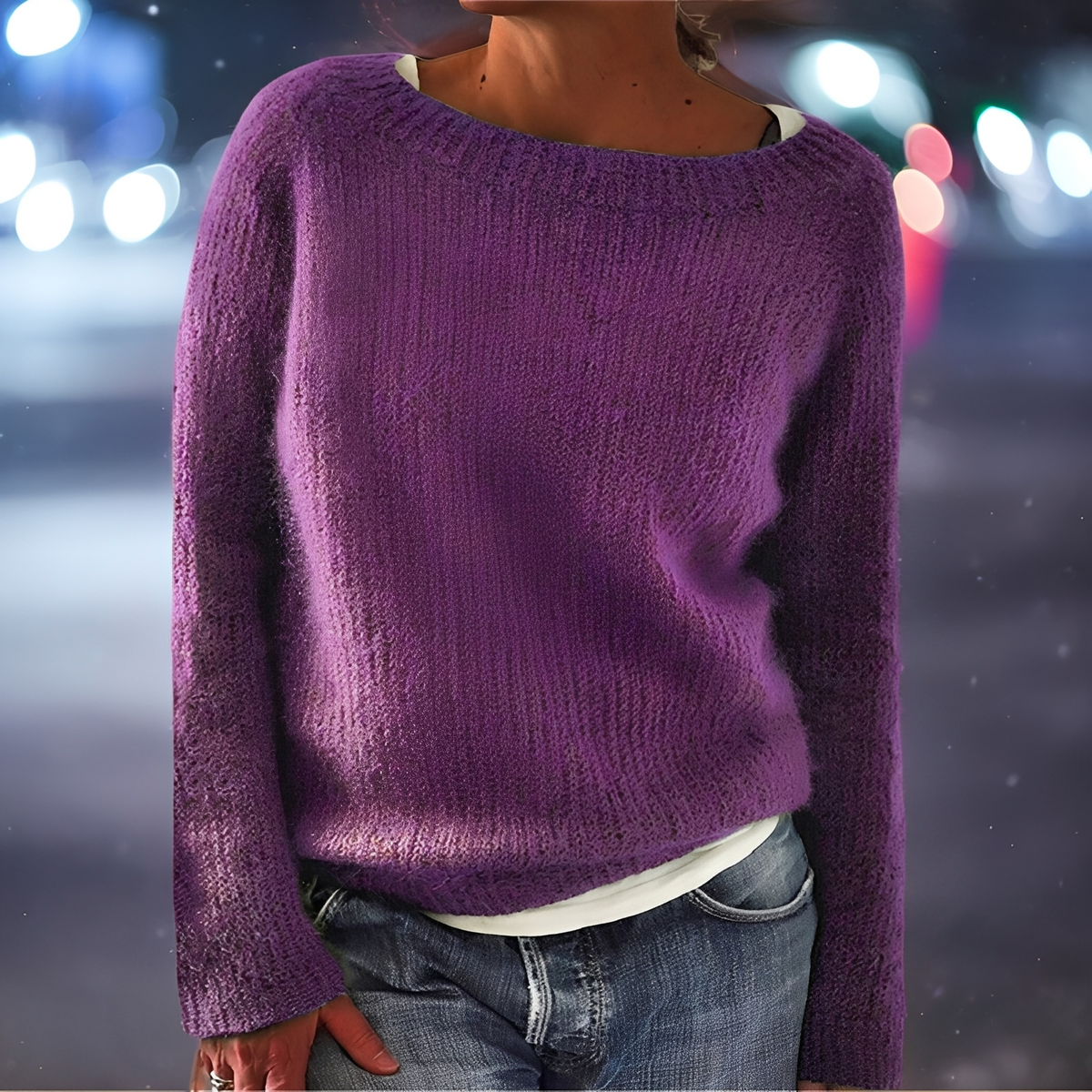 Abeeha - Locker sitzender Pullover für Damen