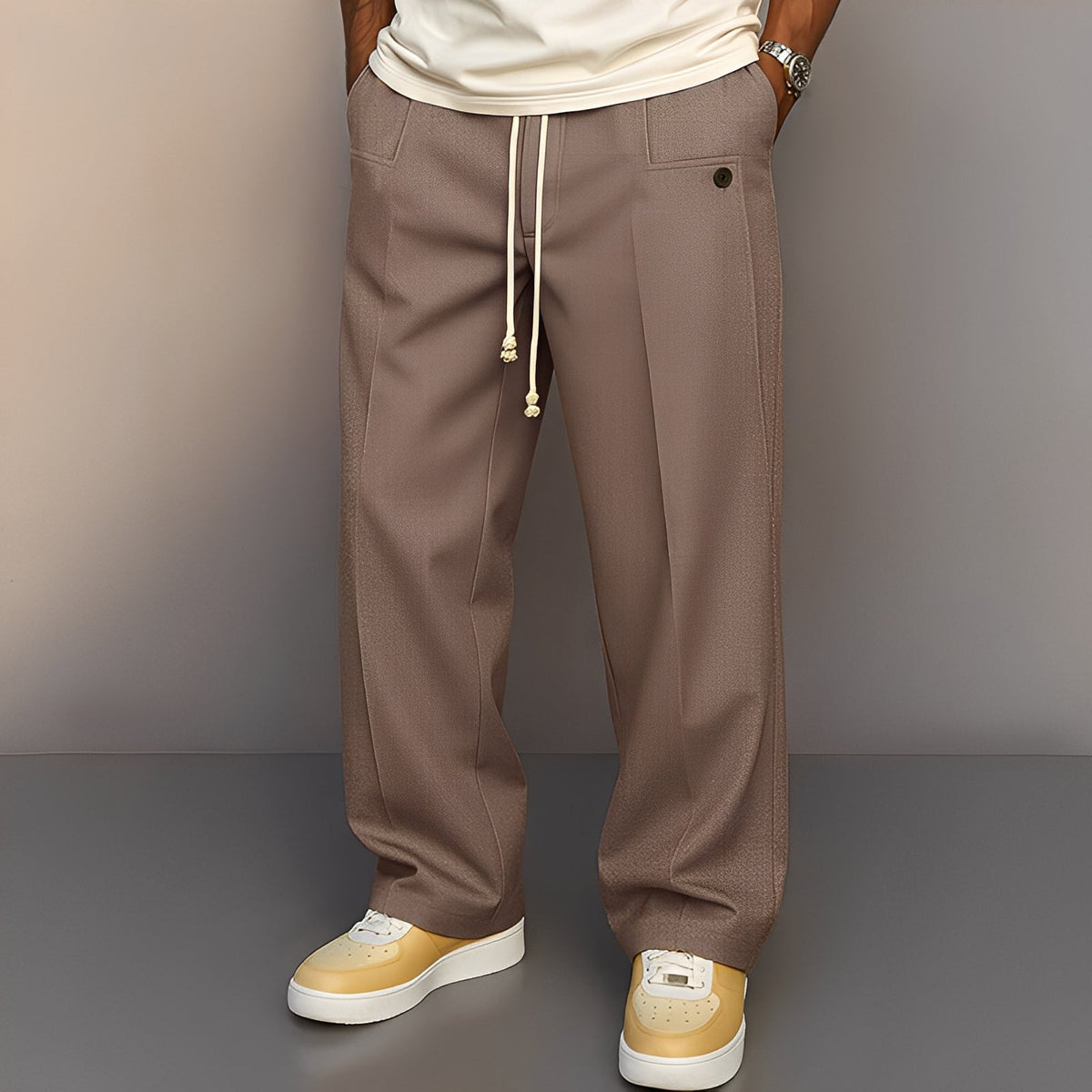 Henri - Weite Herrenhose mit Kordelzug