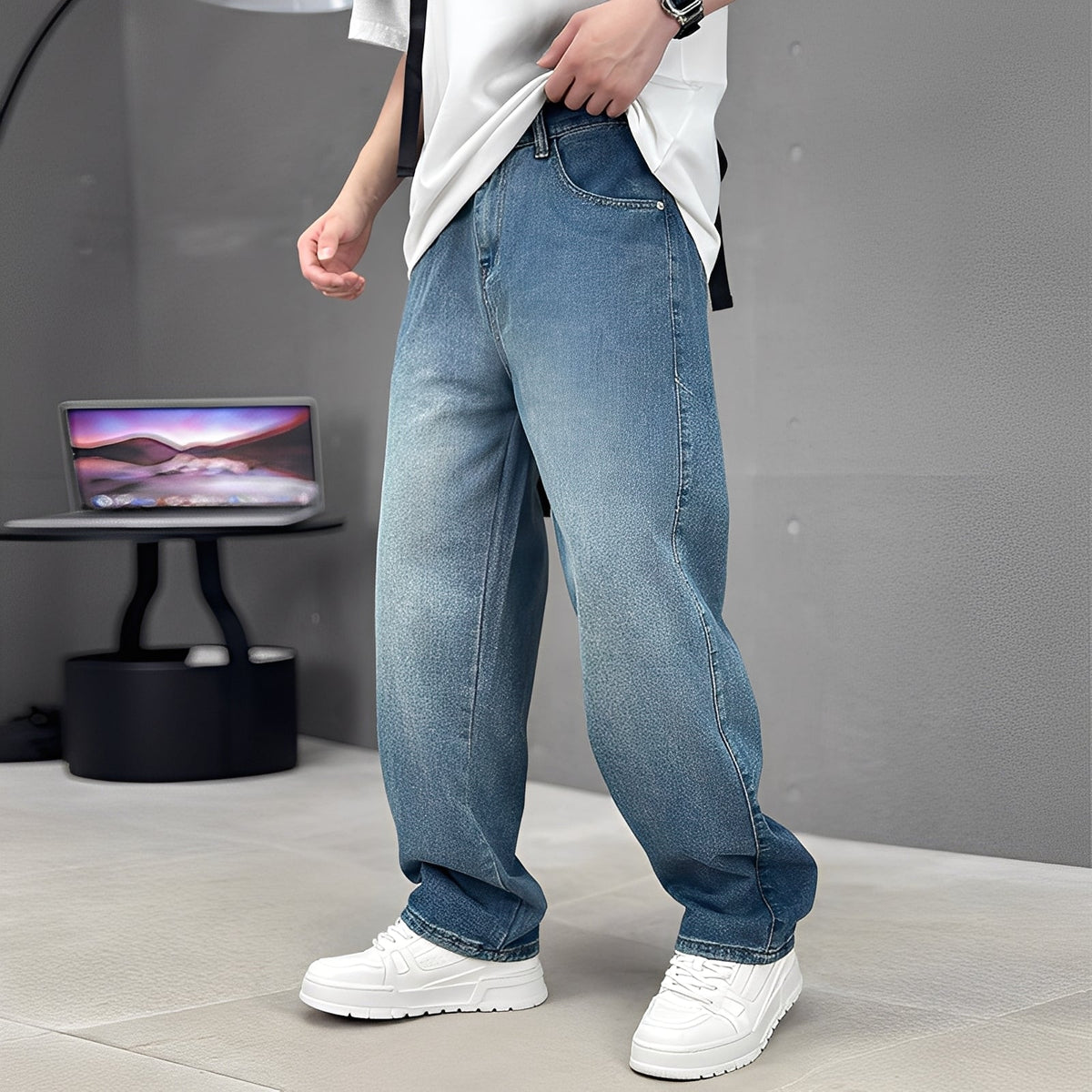Wendell - Trendige Hose mit weitem Bein