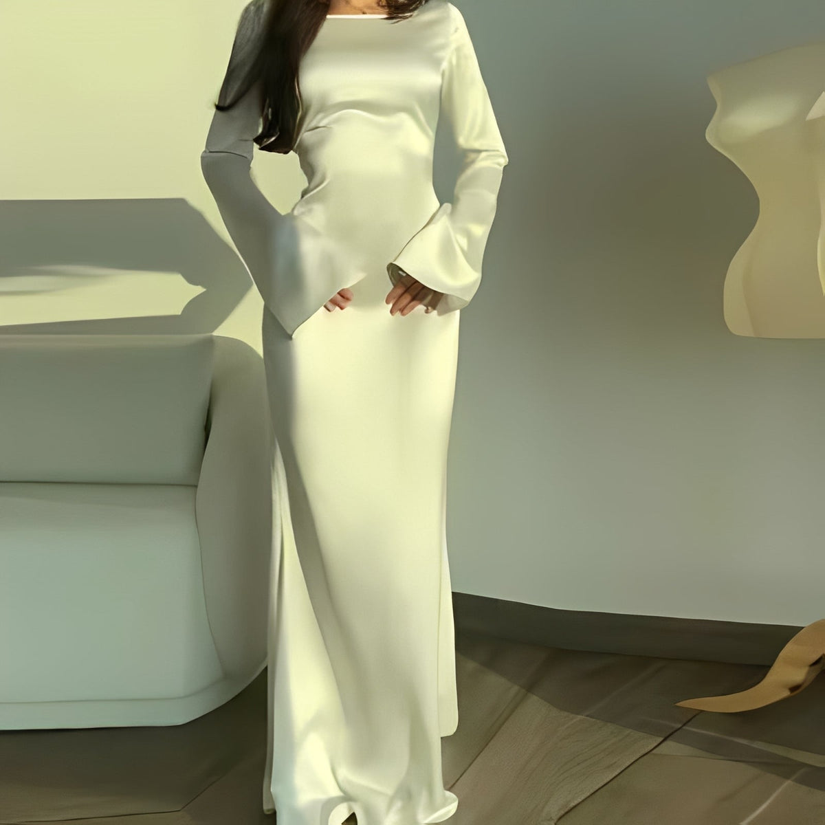 Anisa - Elegantes Damen-Langarmkleid