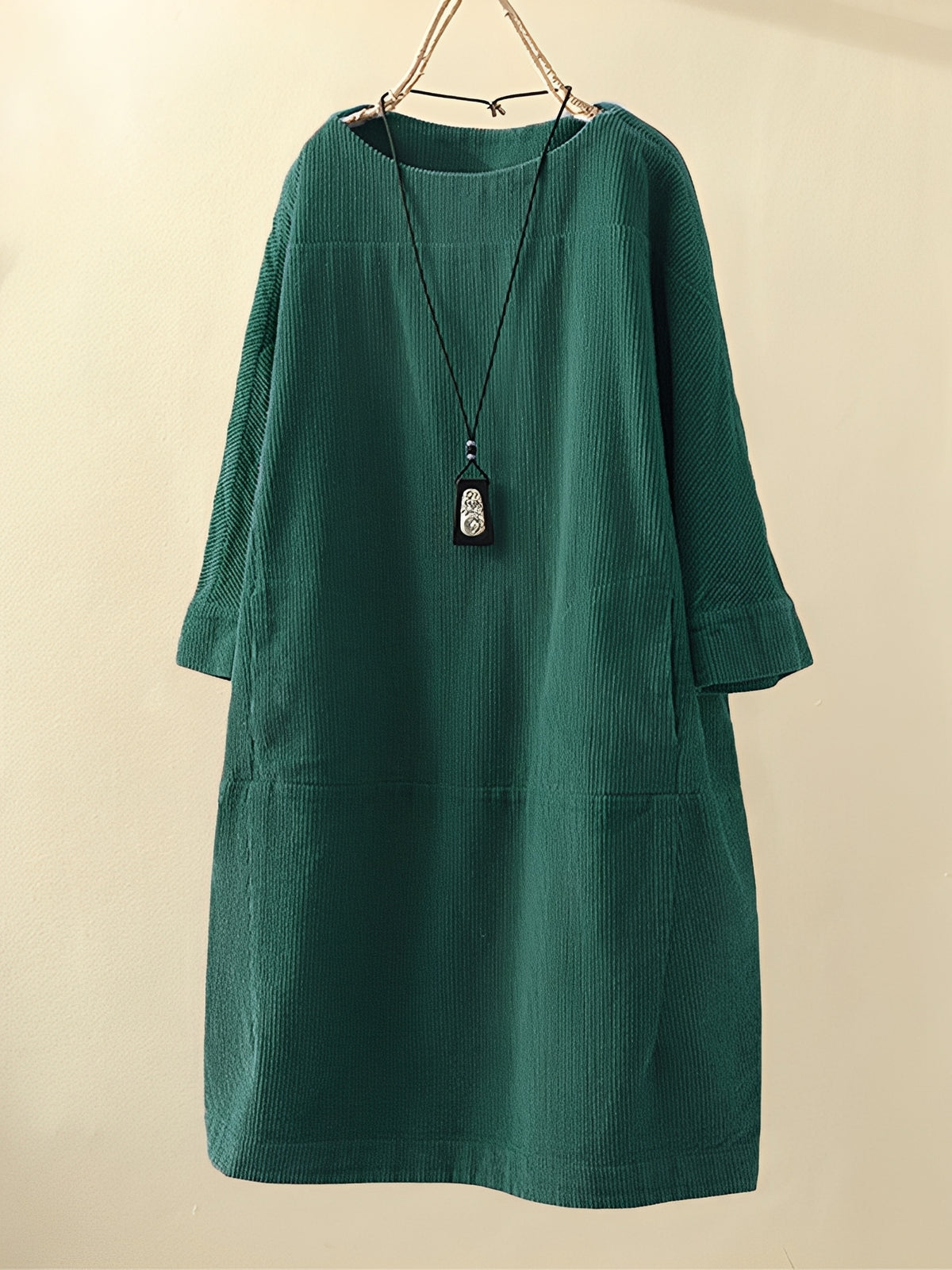 Ellen - Lockeres A-Linien-Kleid aus Cord für Damen