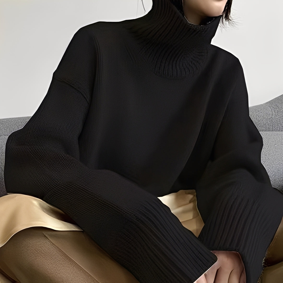 Clementine - Lässiger Damenpullover mit Rollkragen