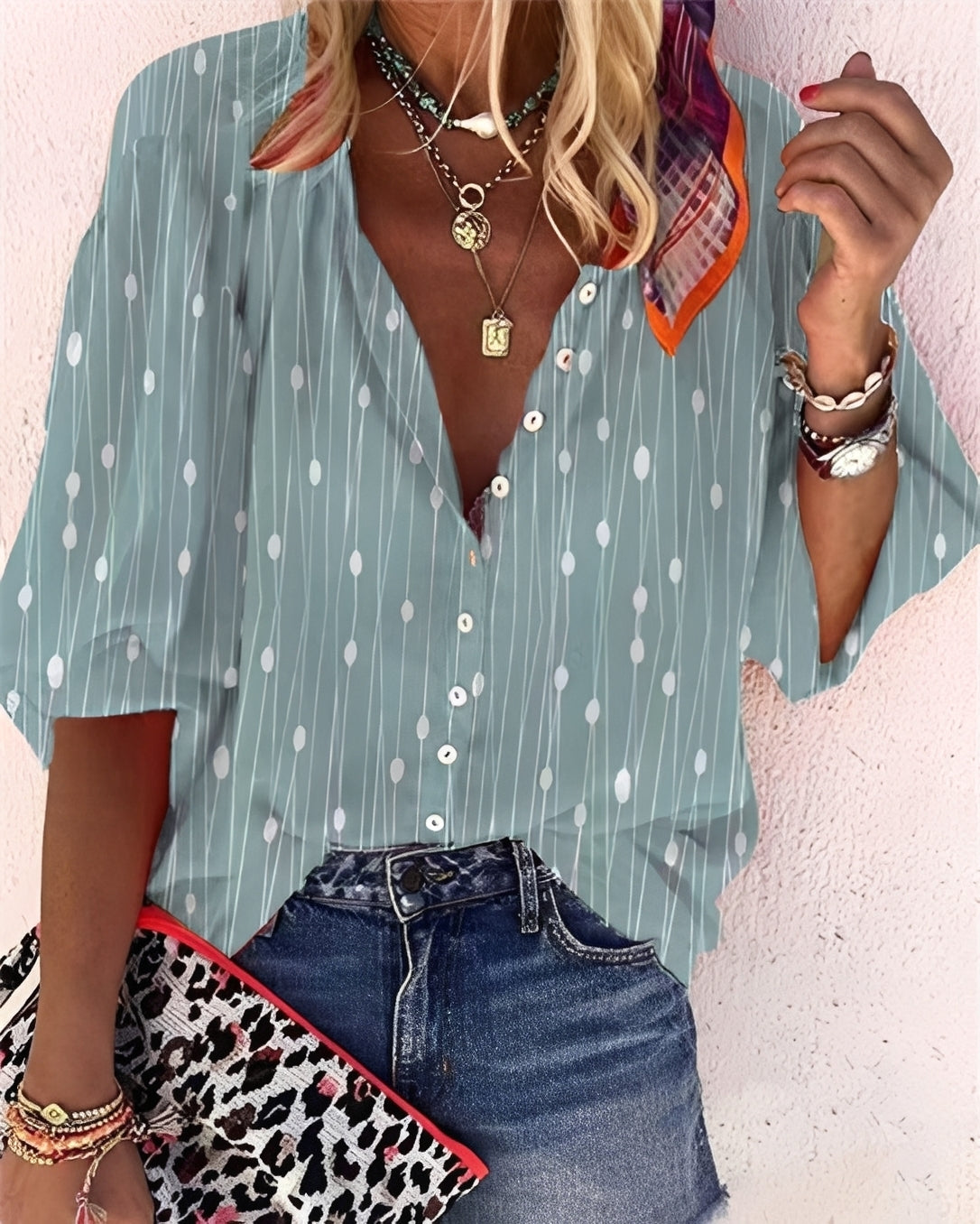 Darcie - Stilvolle, locker sitzende Bluse mit Print für Damen