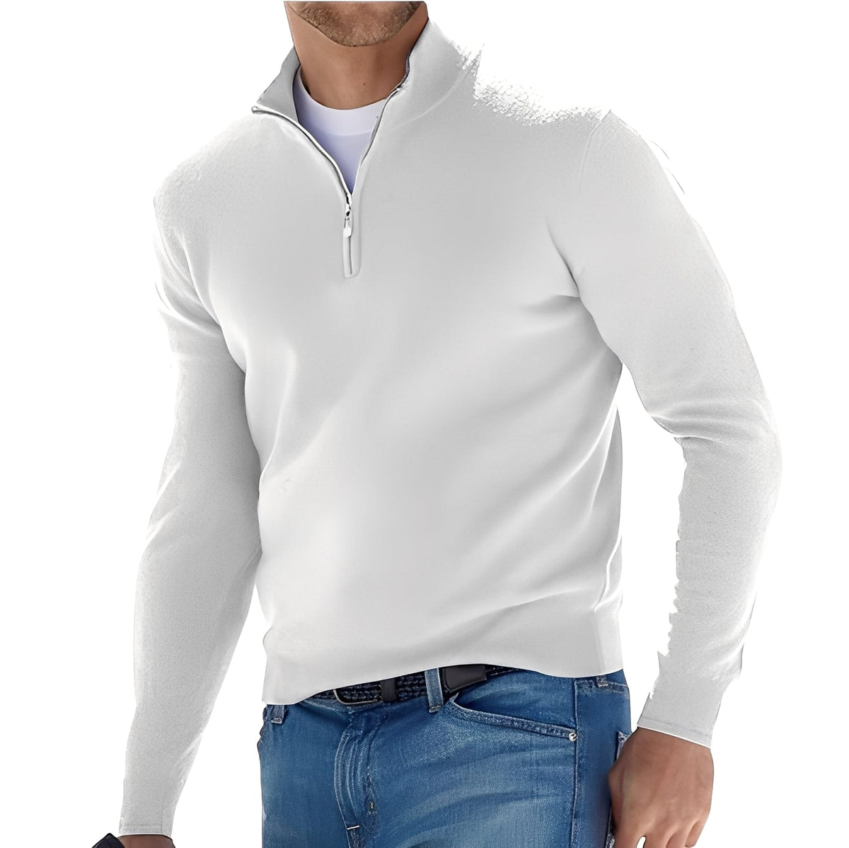 Ralph - Angenehmer Pullover mit halbem Reißverschluss