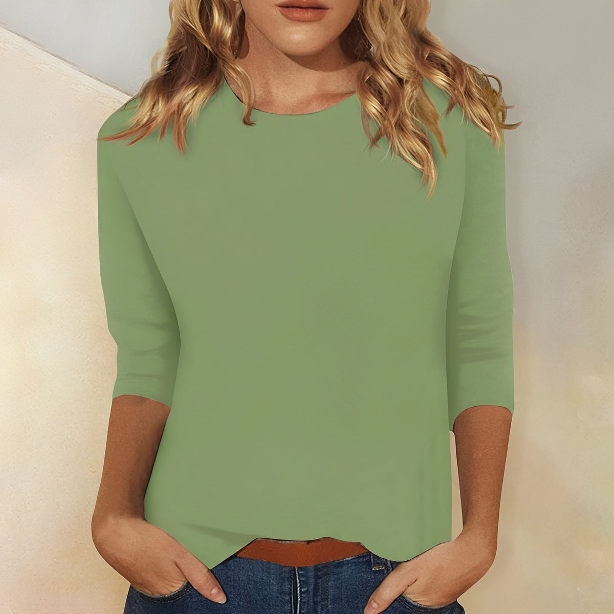 Kathryn - Lässiges Shirt mit 3/4-Ärmeln für Damen