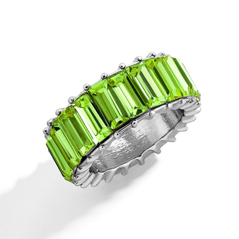Naya – Moderner geometrischer Ring aus farbigem Metall