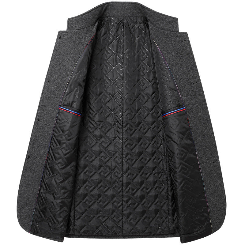 Carlos - Eleganter Wollmantel mit Knöpfen für Herren