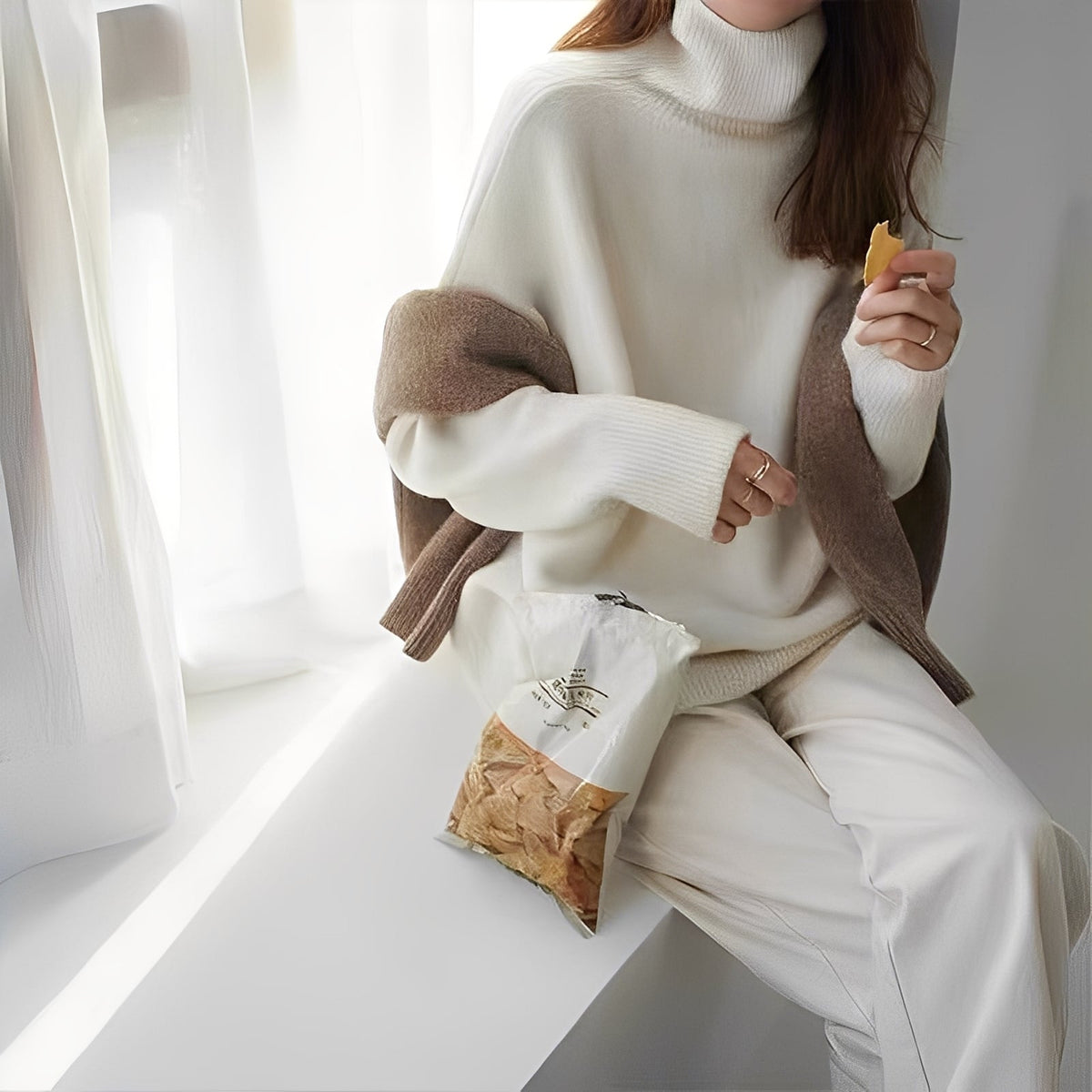 Clementine - Lässiger Damenpullover mit Rollkragen