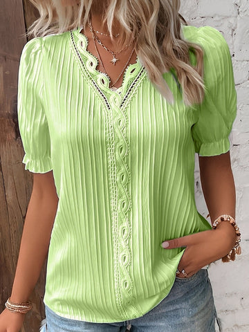 Kristina - Trendige Bluse mit V-Ausschnitt für Damen