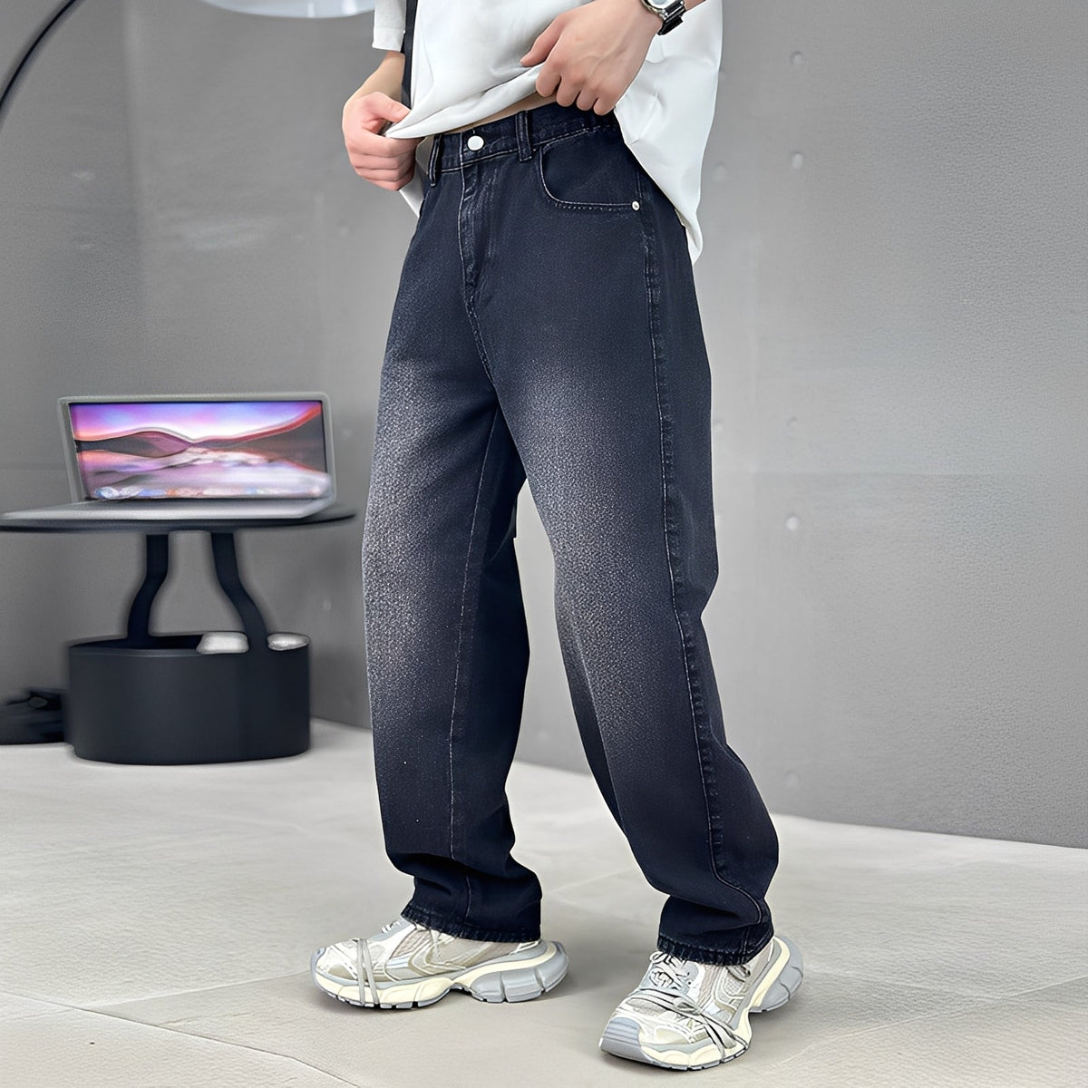 Wendell - Trendige Hose mit weitem Bein