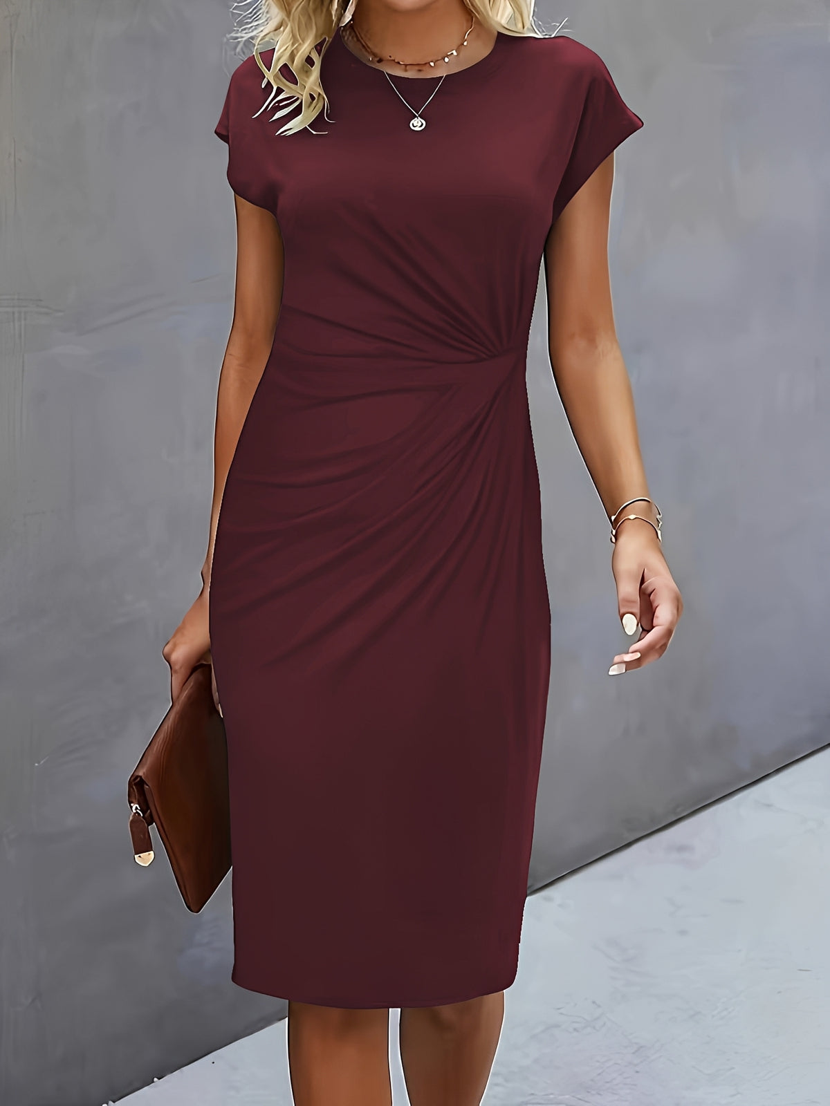 Alesha - Elegantes Midikleid mit Knoten-Design für Damen