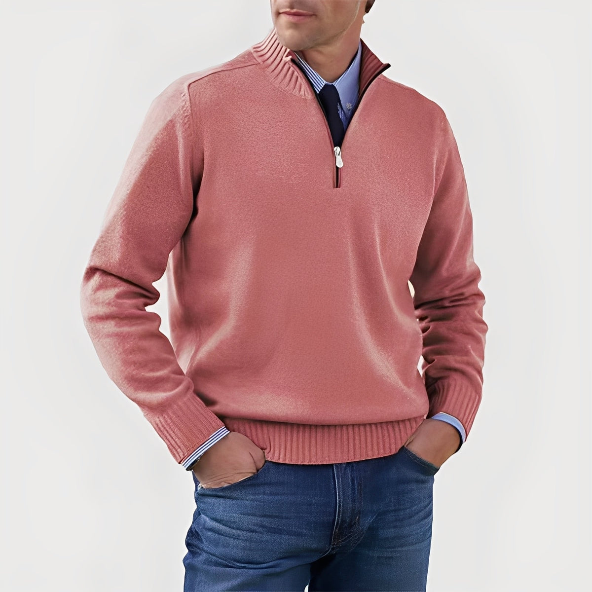 Nolan - Bequemer Pullover mit halbem Reißverschluss