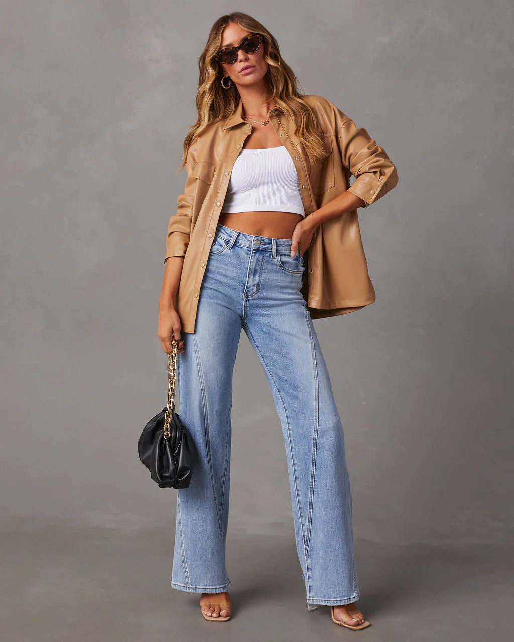 Rhian - Moderne, locker geschnittene Denim-Hose