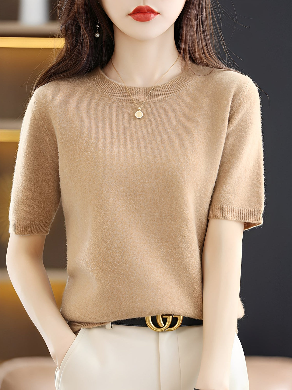 Blandine - Kurzarm-Pullover für Damen