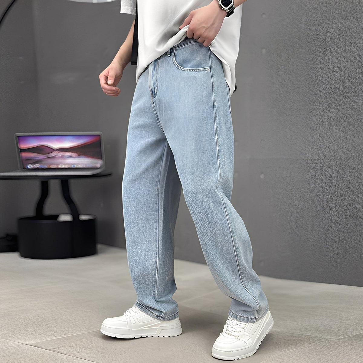 Wendell - Trendige Hose mit weitem Bein