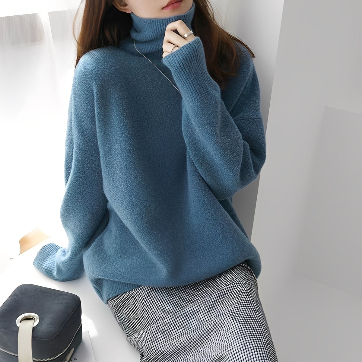 Clementine - Lässiger Damenpullover mit Rollkragen