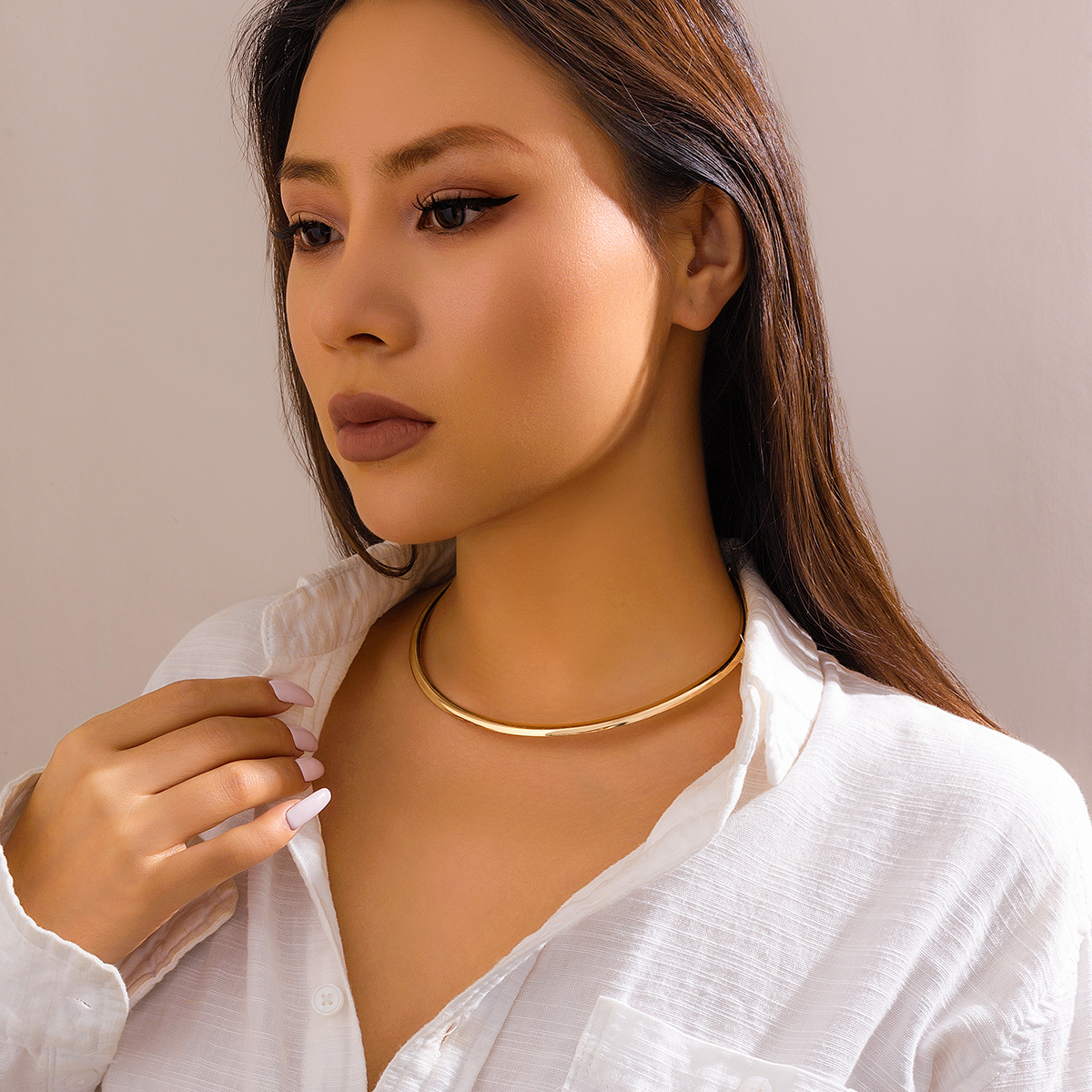 Halskette Clavícula Ring - Filigraner Choker-Ring