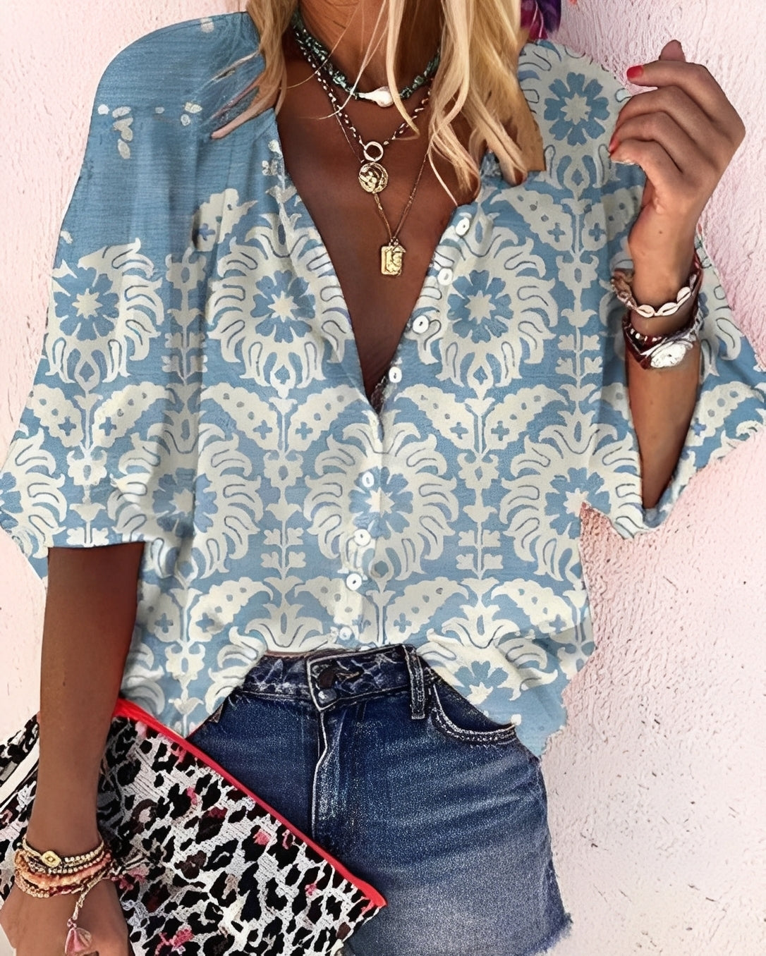 Darcie - Stilvolle, locker sitzende Bluse mit Print für Damen