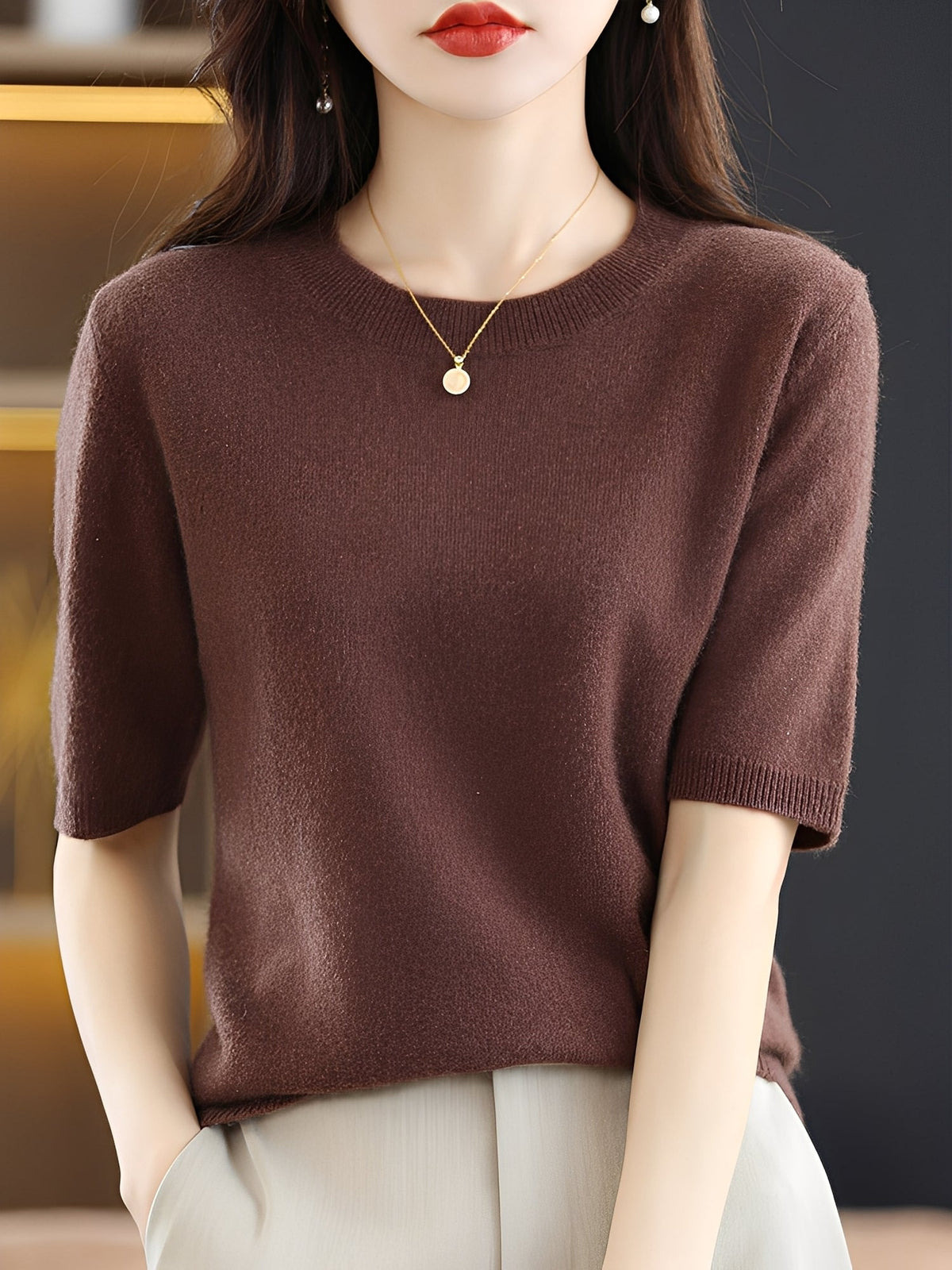 Blandine - Kurzarm-Pullover für Damen