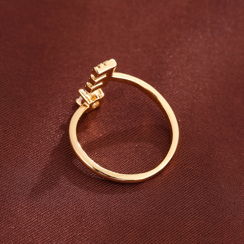 Nova – Stilvoller offener Ring mit Initiale