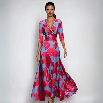 Lindsey - Elegantes Wickelkleid mit Blumenmuster