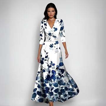 Delores - Maxikleid mit Blumenmuster und langen Ärmeln