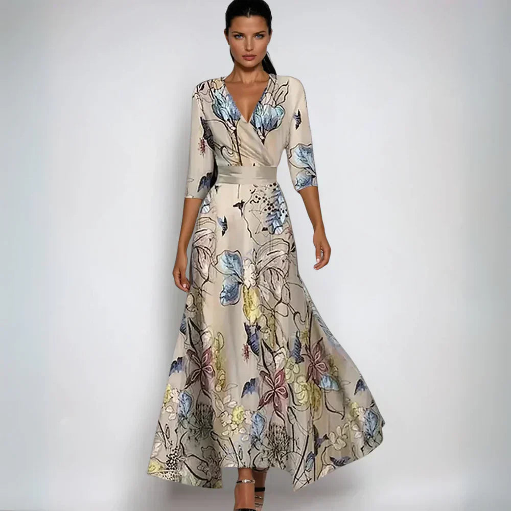 Lindsey - Elegantes Wickelkleid mit Blumenmuster