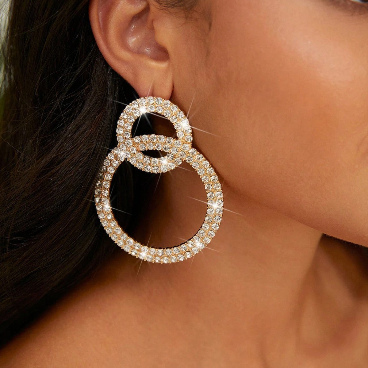 Ohrringe mit Strass - Strass-verzierte Ohrhänger