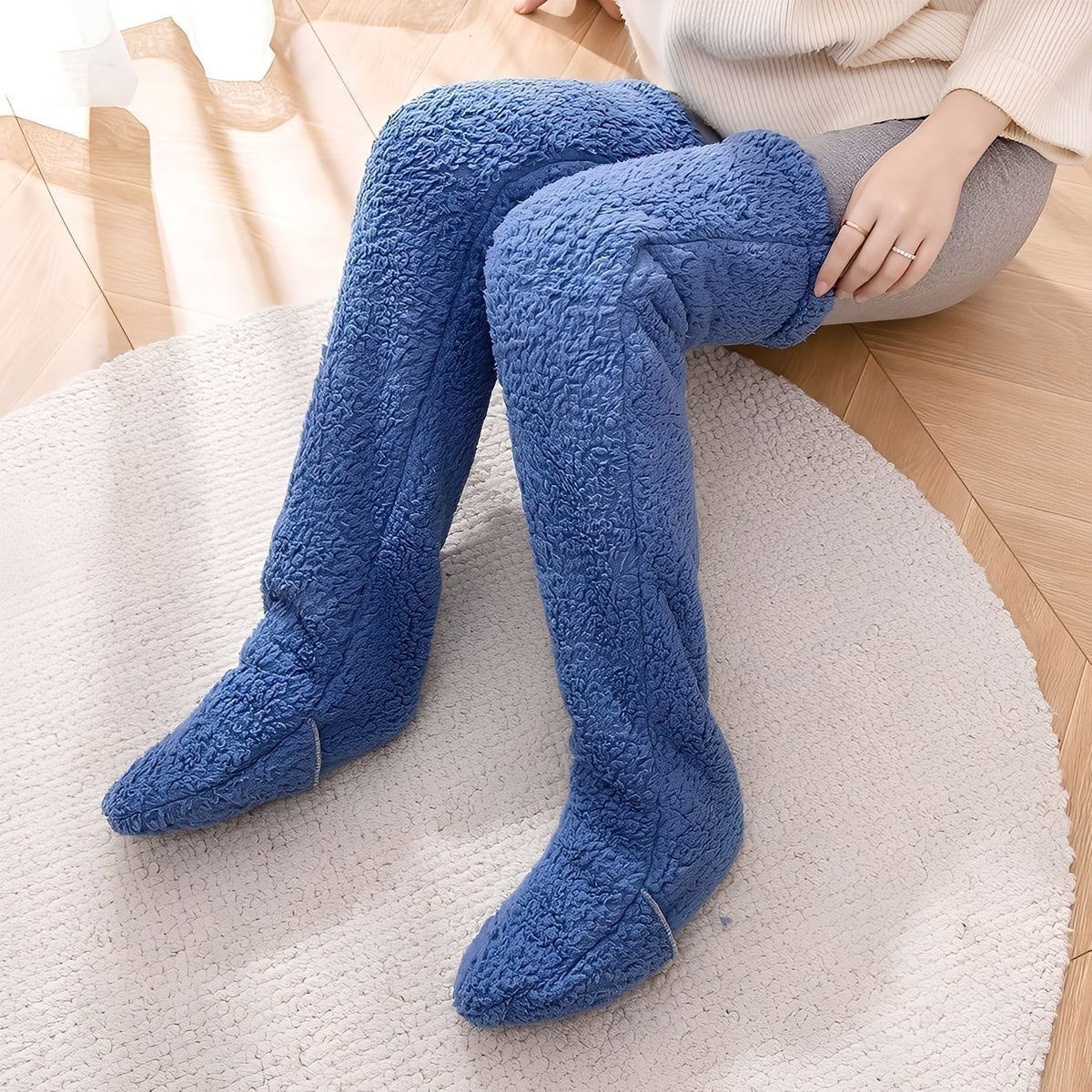 Camellia - Warme Damensocken über das Knie für den Winter