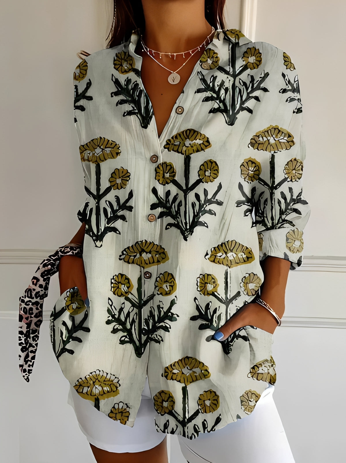 Jessica - Stilvolle Bluse mit Blumenmuster für Damen