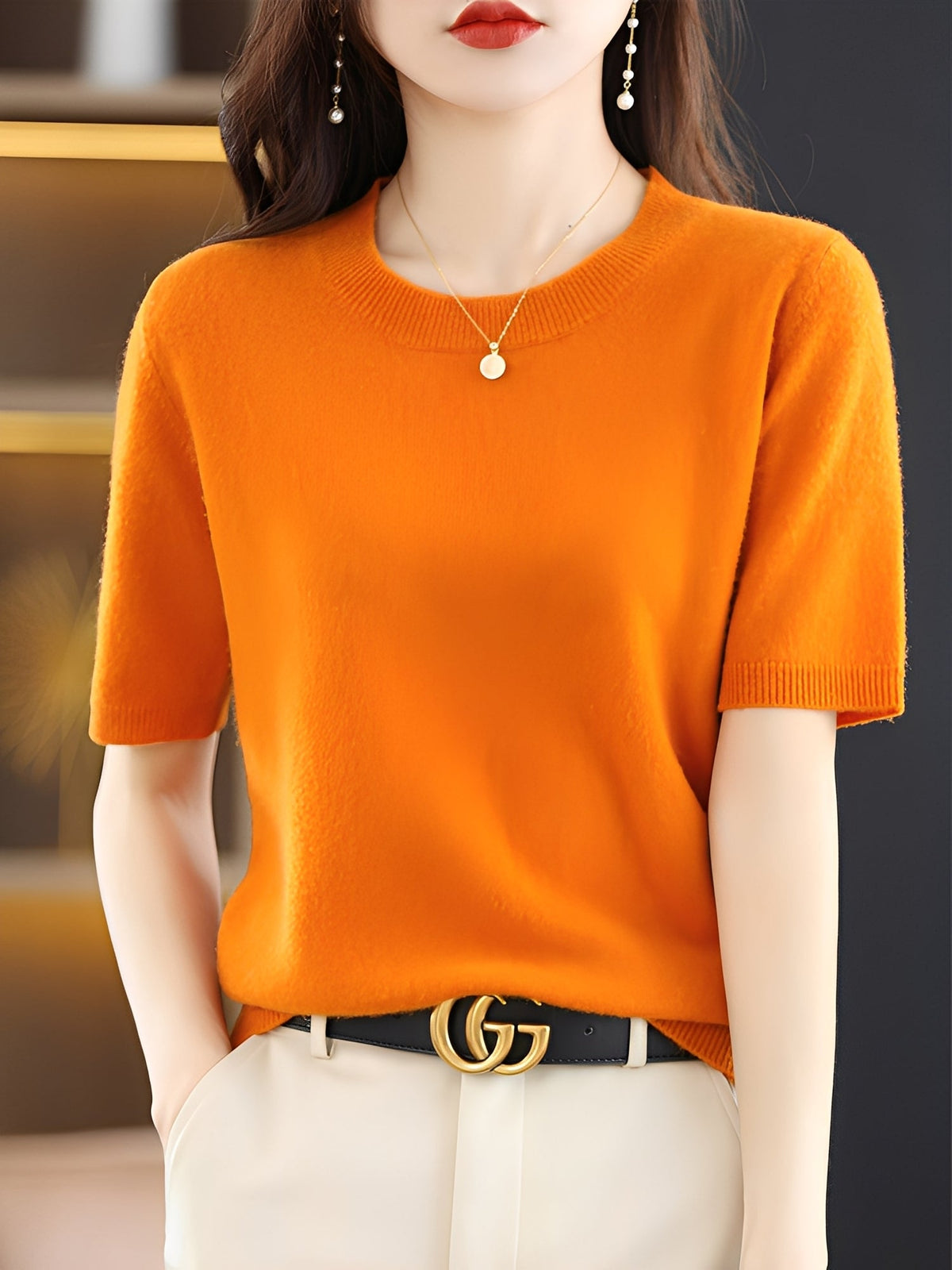 Blandine - Kurzarm-Pullover für Damen
