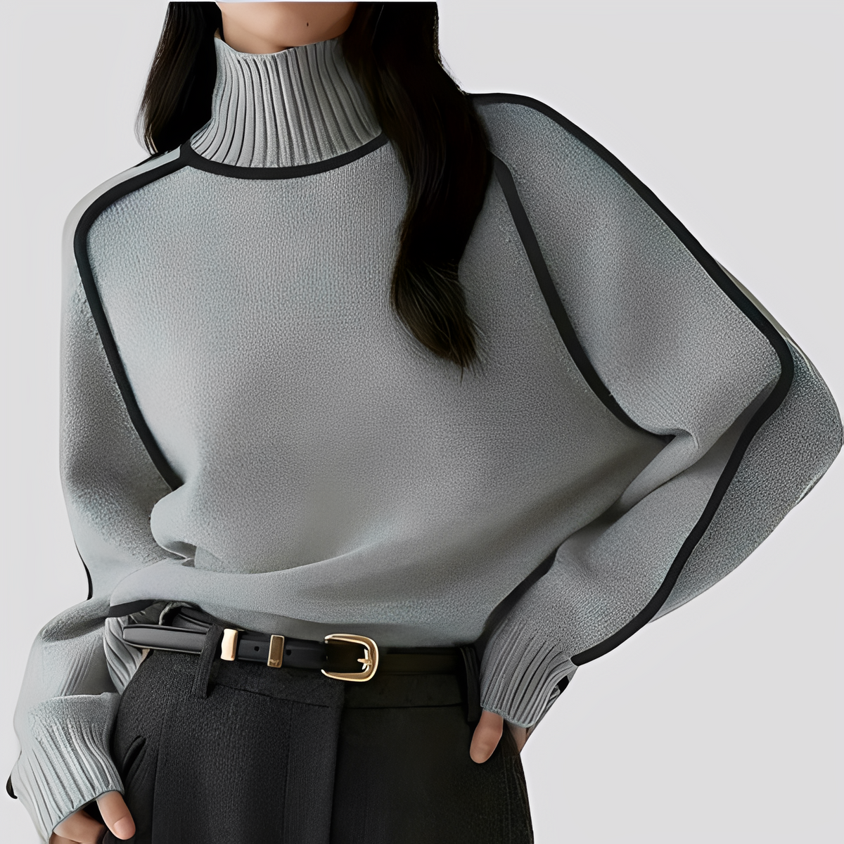 Azalea - Schicker, entspannter Damen-Rollkragenpullover