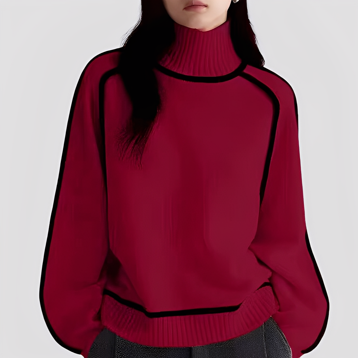 Azalea - Schicker, entspannter Damen-Rollkragenpullover