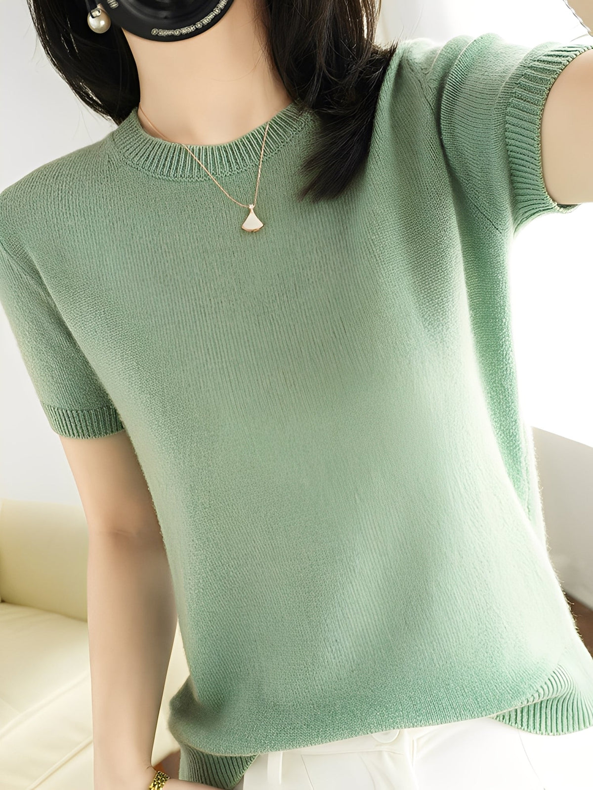 Blandine - Kurzarm-Pullover für Damen