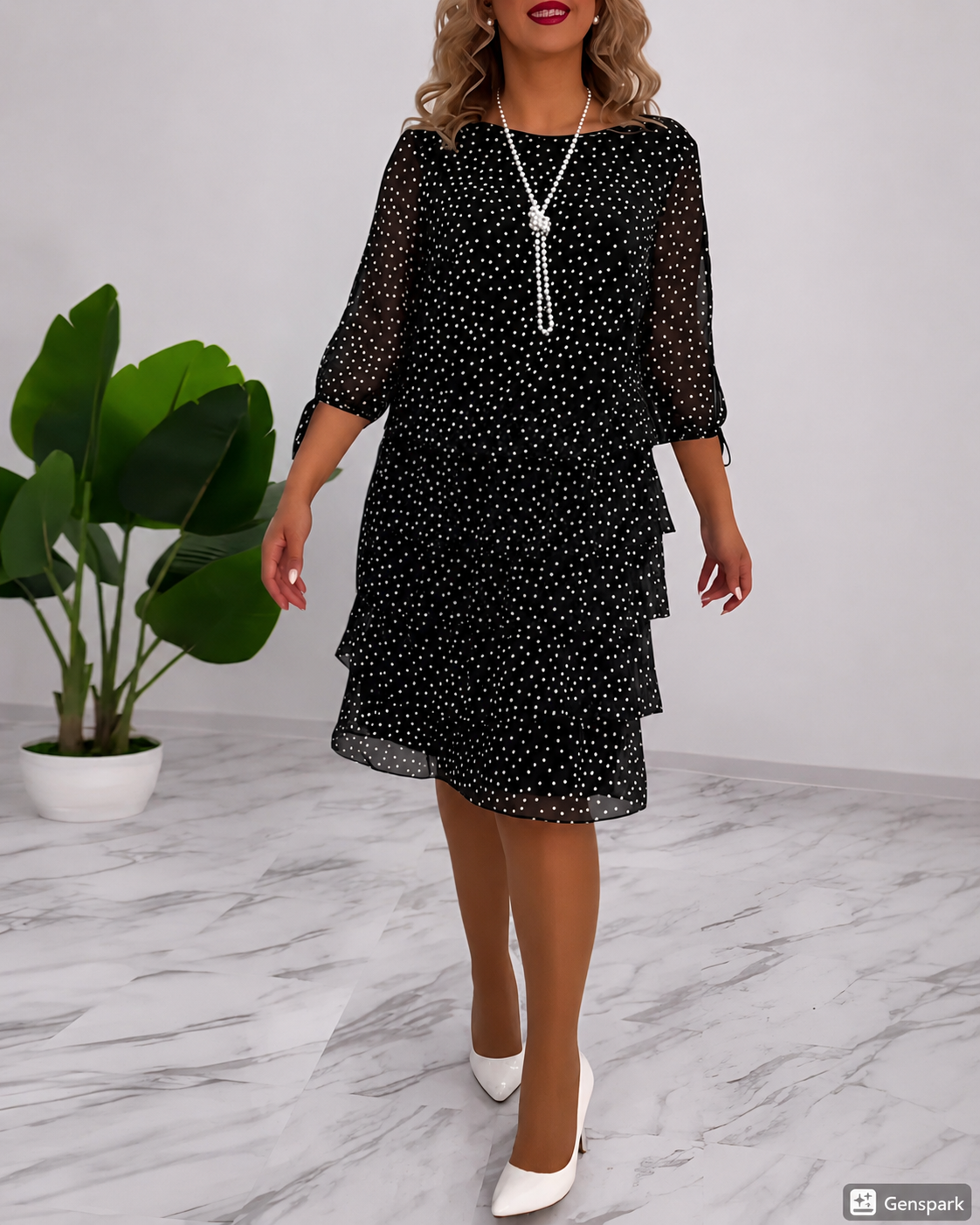 Carey - Elegantes Kleid mit Punkten