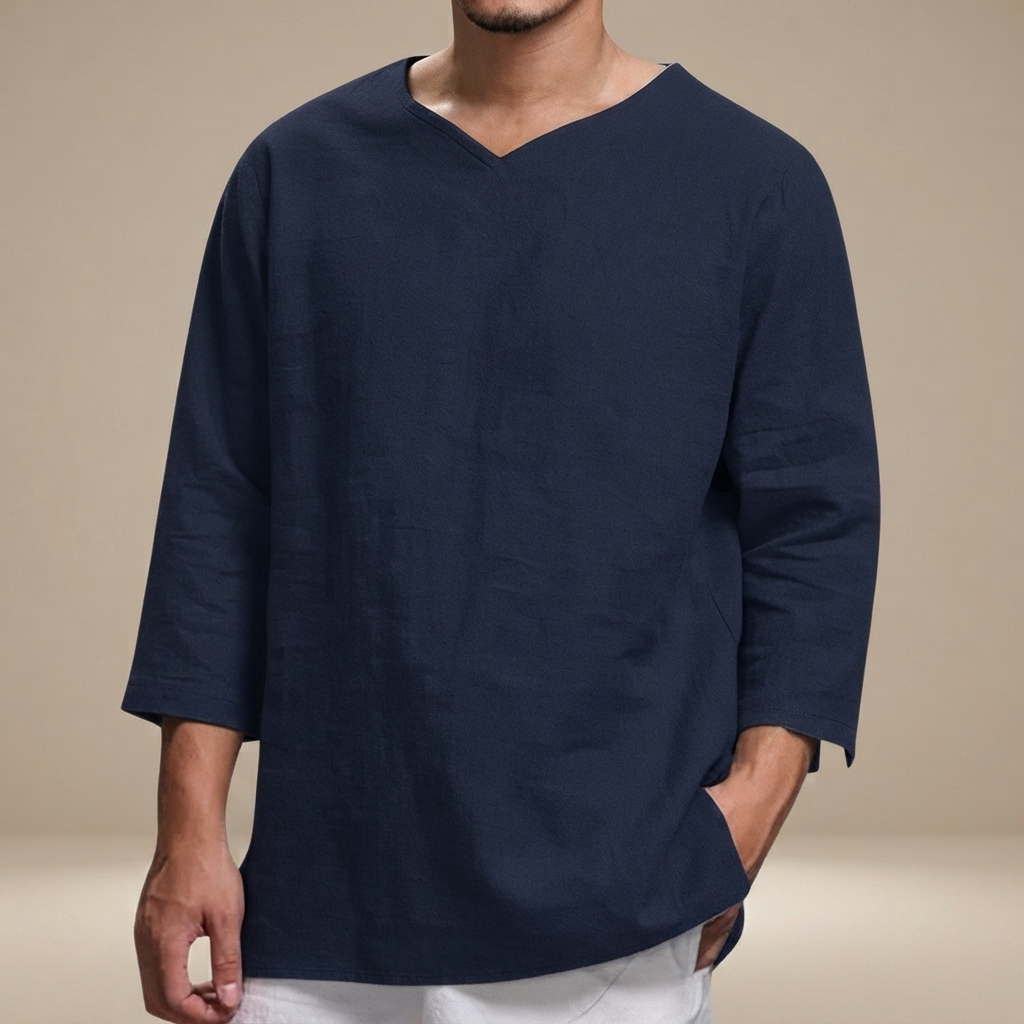 Edwin - Entspanntes Lockeres Shirt mit V-Ausschnitt