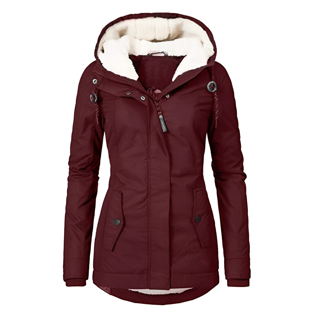Earleen - Angenehme und flauschige Jacke mit Kapuze