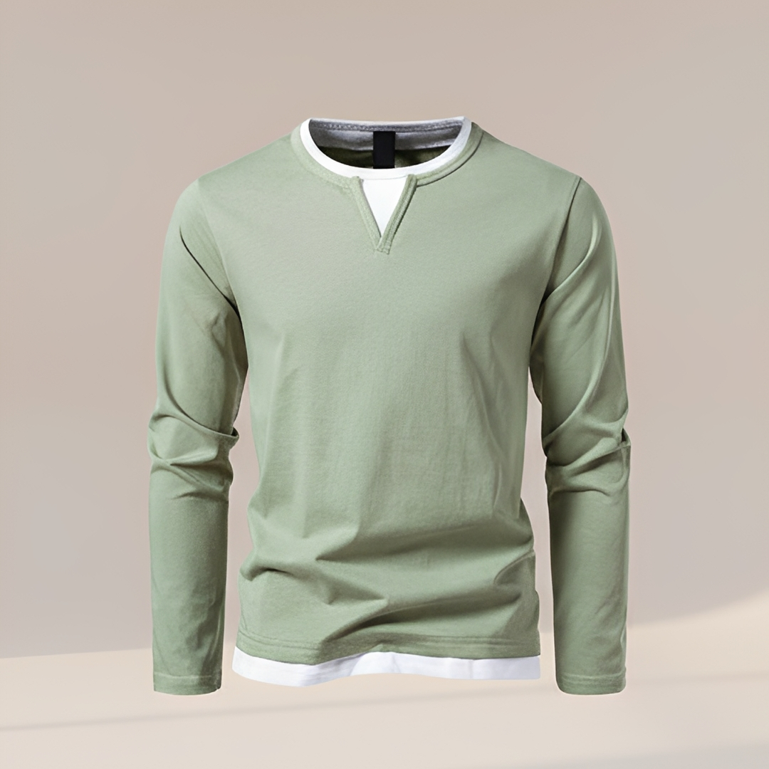 Daryl - Schickes Langarmshirt mit V-Ausschnitt