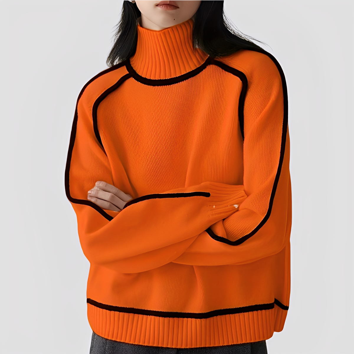 Azalea - Schicker, entspannter Damen-Rollkragenpullover