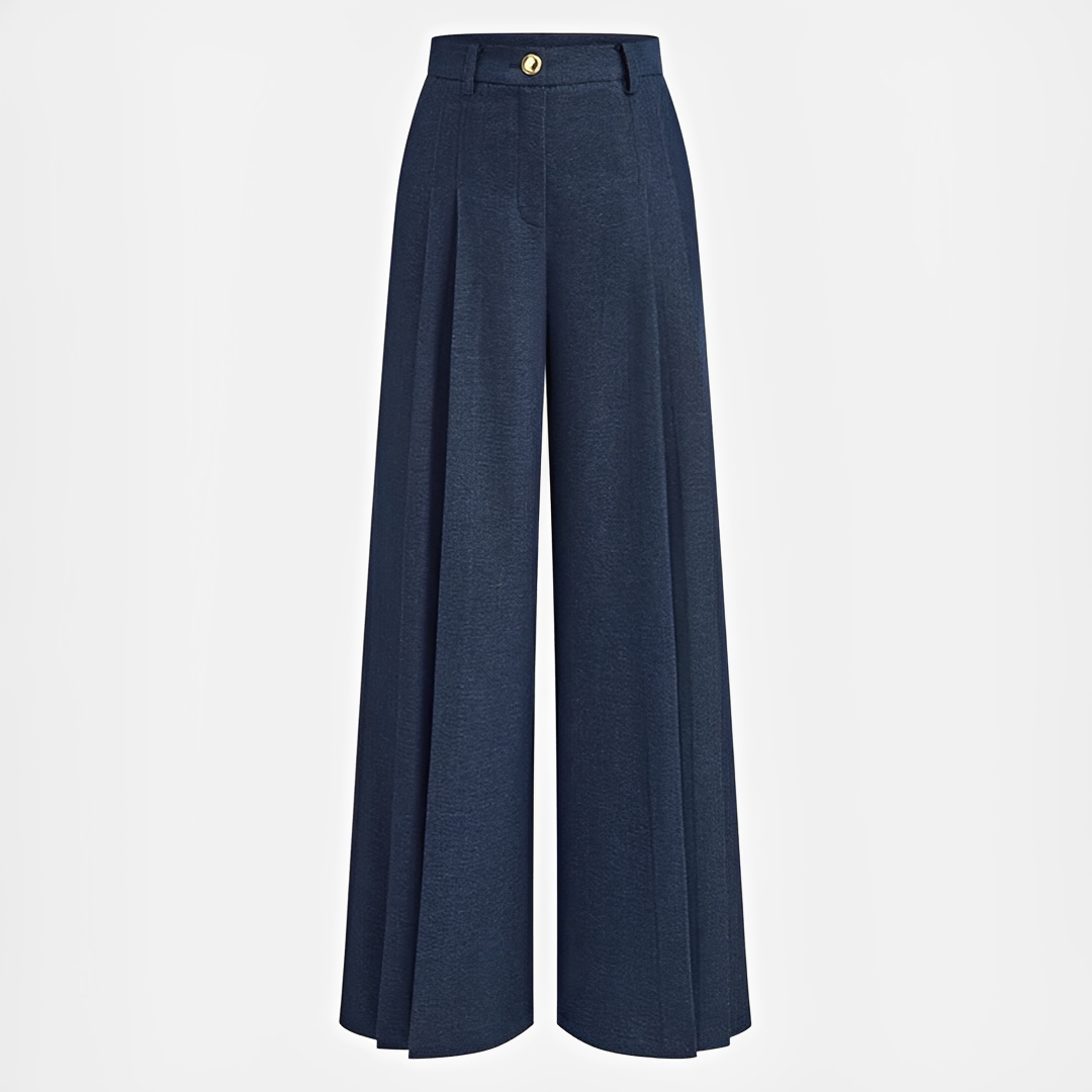 Odessa - Legere Plisseehose mit Weitem Bein