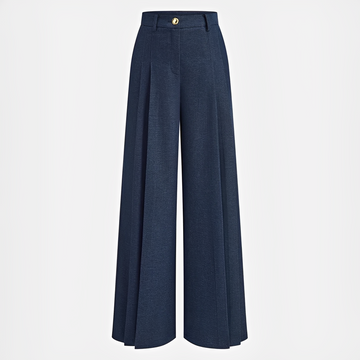 Odessa - Legere Plisseehose mit Weitem Bein